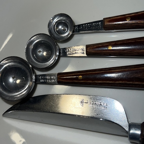 Econome Inox Mid Century Modern Fruit Sculpting Kitchen Utensils Set of 4 - Picture 2 of 5